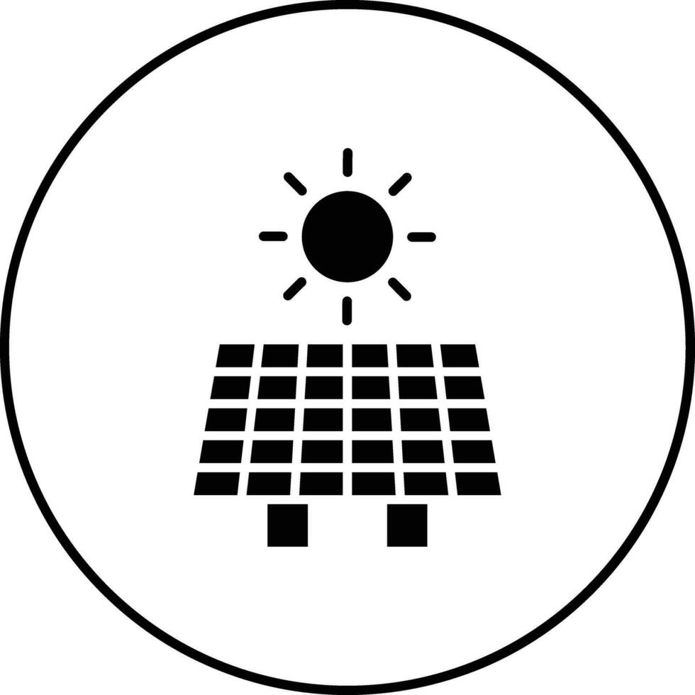 icône de vecteur de panneau solaire