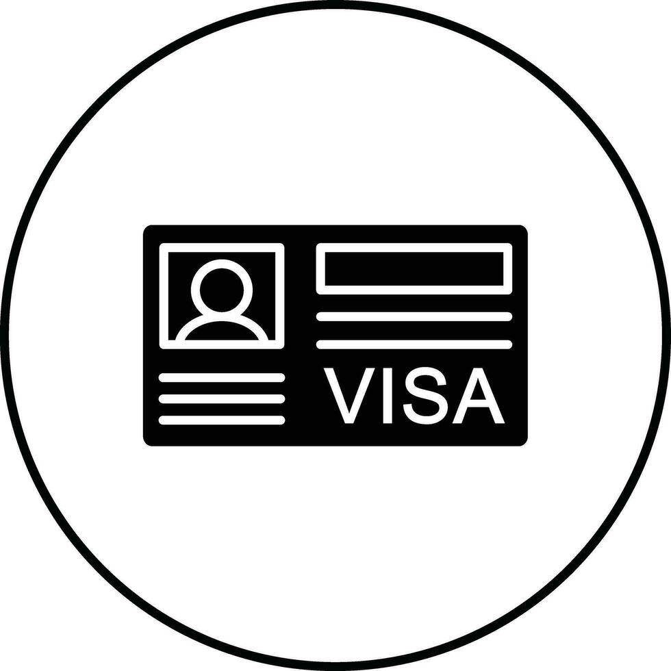 icône de vecteur de visa