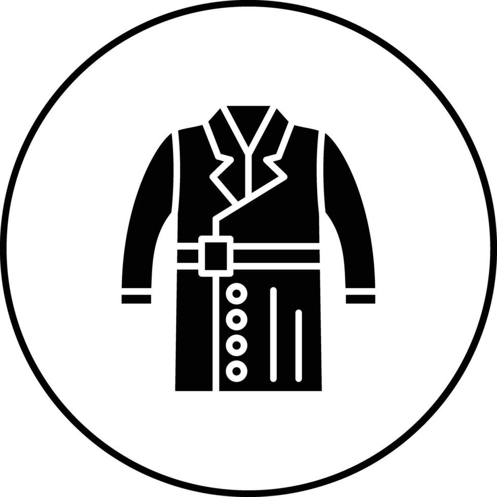 longue manteau vecteur icône