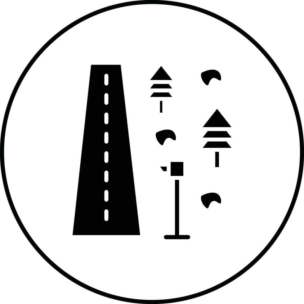 bord de la route vecteur icône