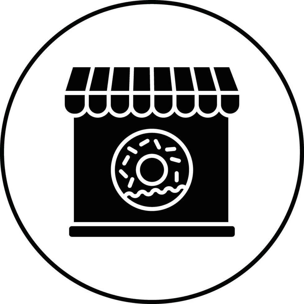 Donut magasin vecteur icône