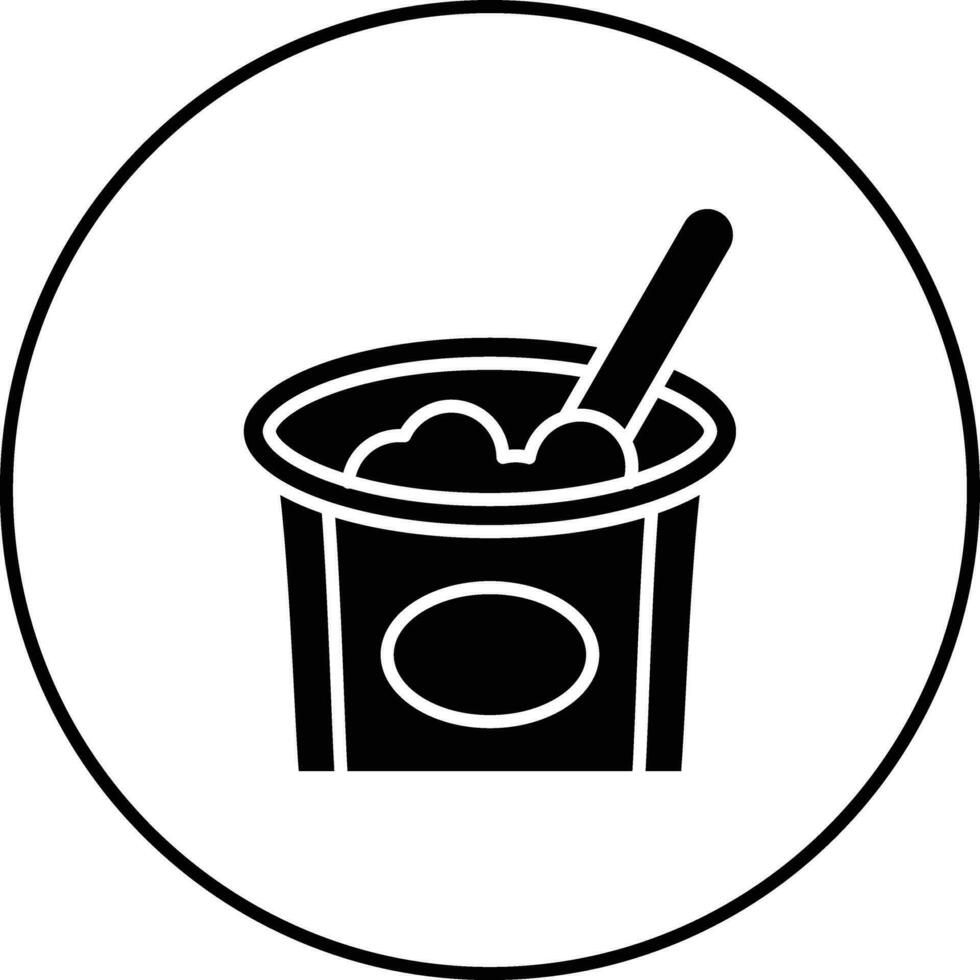 icône de vecteur de yaourt