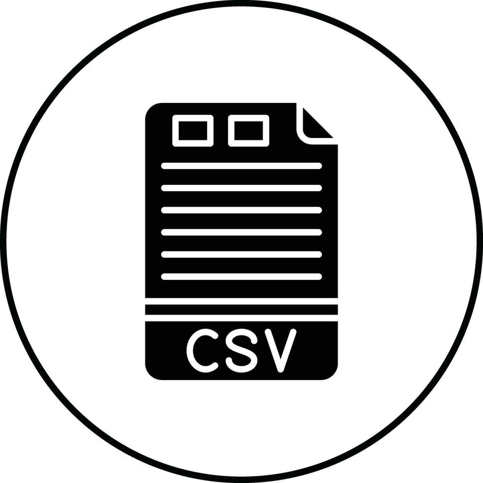 icône de vecteur csv