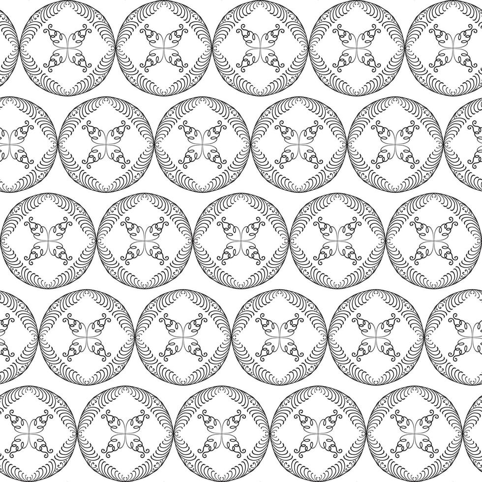 modèle sans couture abstrait avec des cercles ronds dessinés à la main vecteur