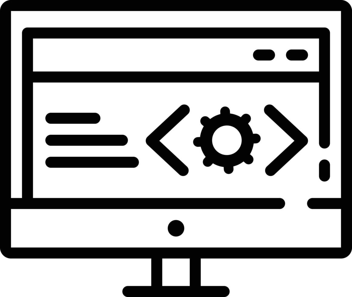 icône de ligne pour logiciel vecteur