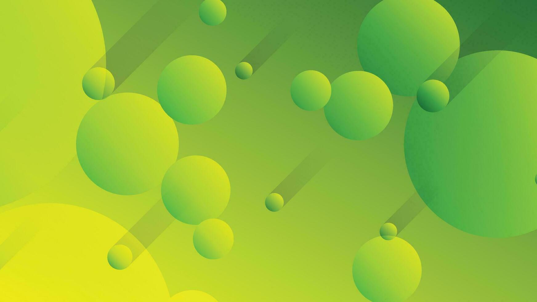 vert et Jaune abstrait cercle pente moderne graphique Contexte vecteur