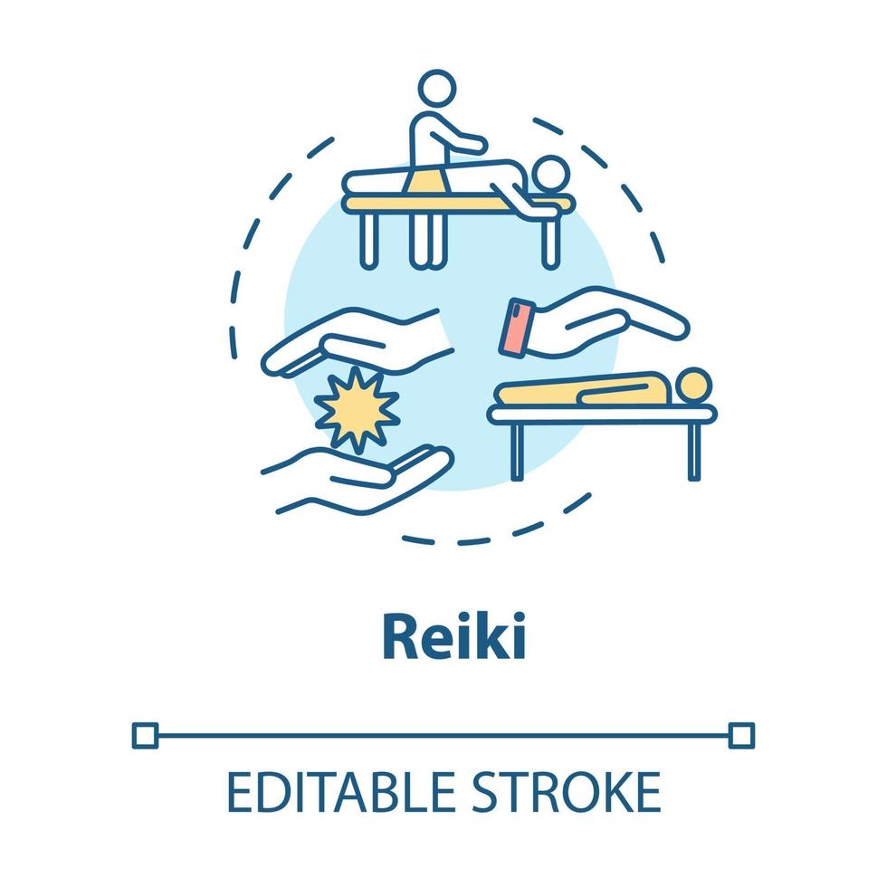 icône de concept de reiki vecteur