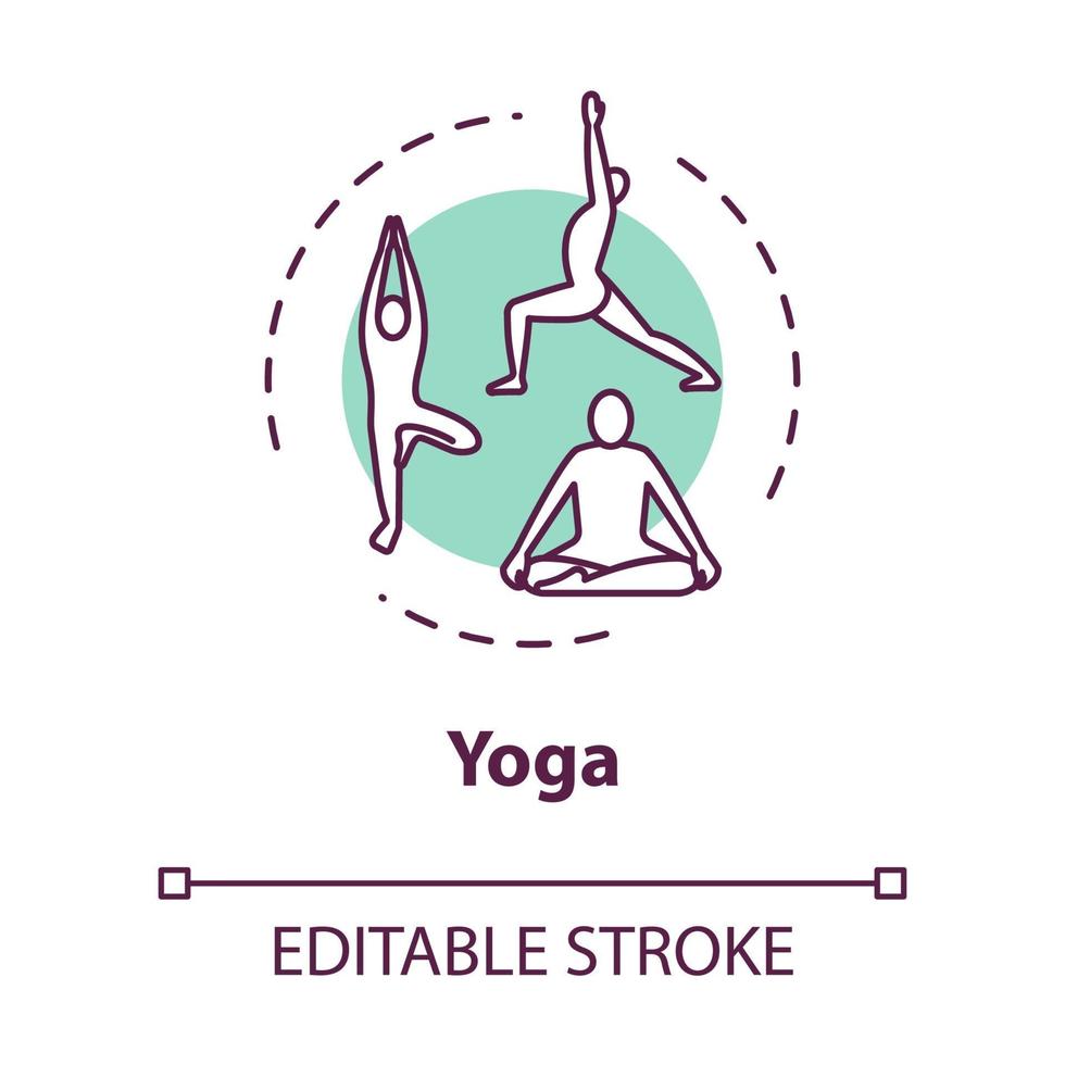 icône de concept de yoga vecteur