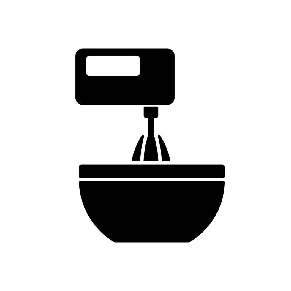 icône de glyphe noir mélangeur vecteur