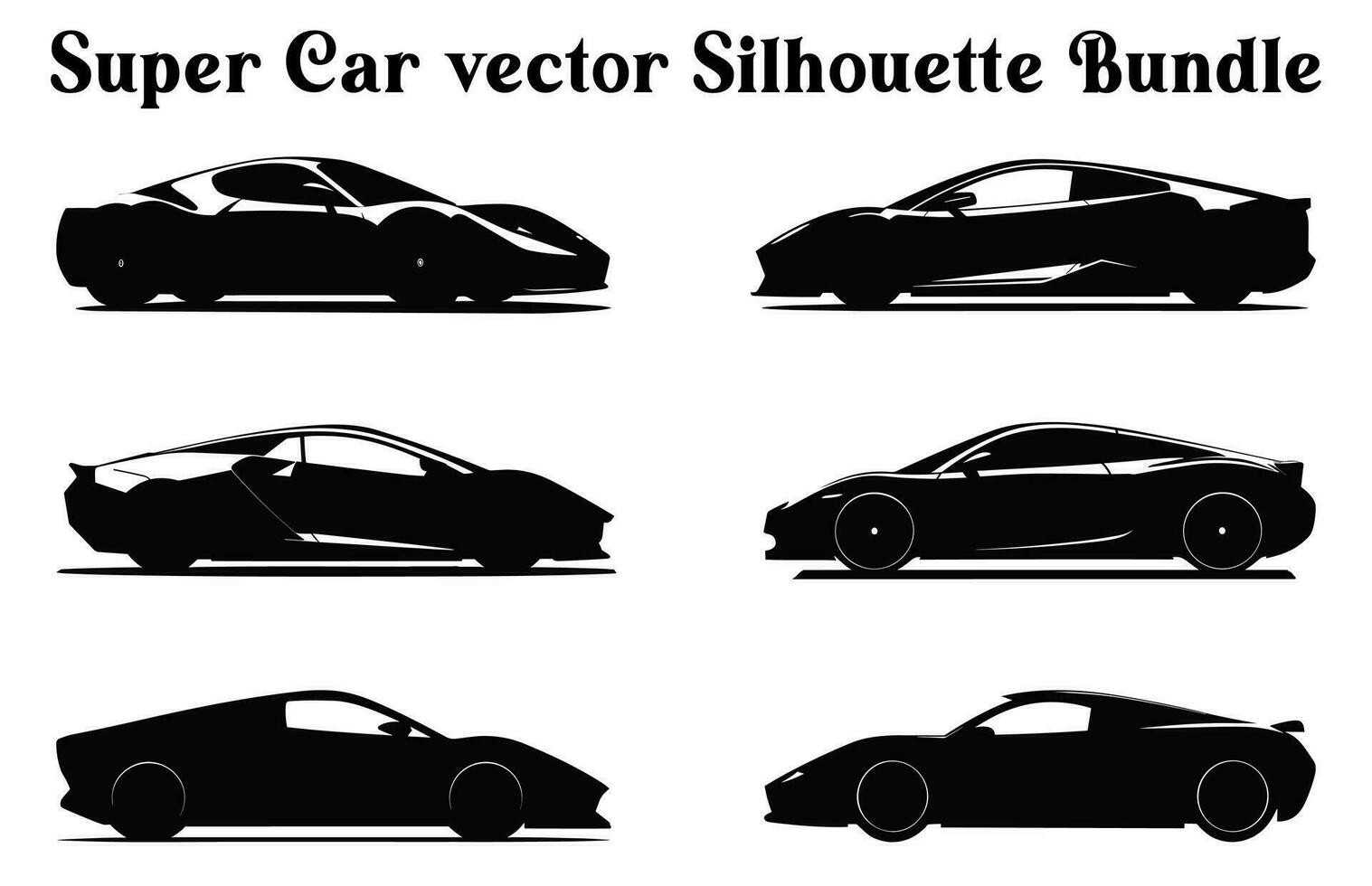vecteur voiture silhouettes empaqueter, ensemble de voiture vecteur silhouette clipart