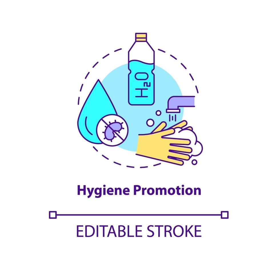 icône de concept de promotion de l'hygiène. vecteur