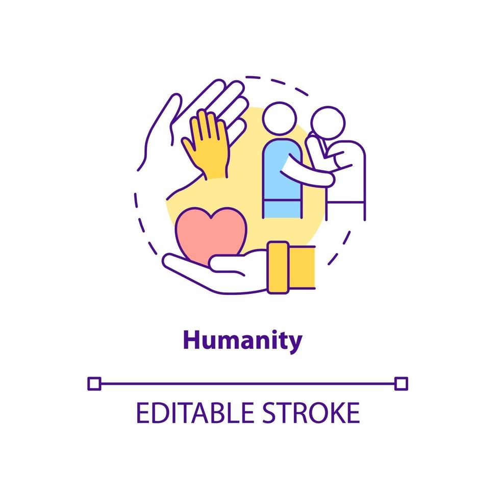 l'humanité contre les personnes souffrant d'icône de concept. vecteur