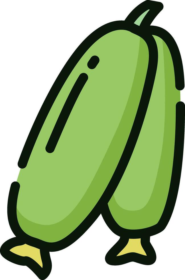 conception d'icône de concombre vecteur