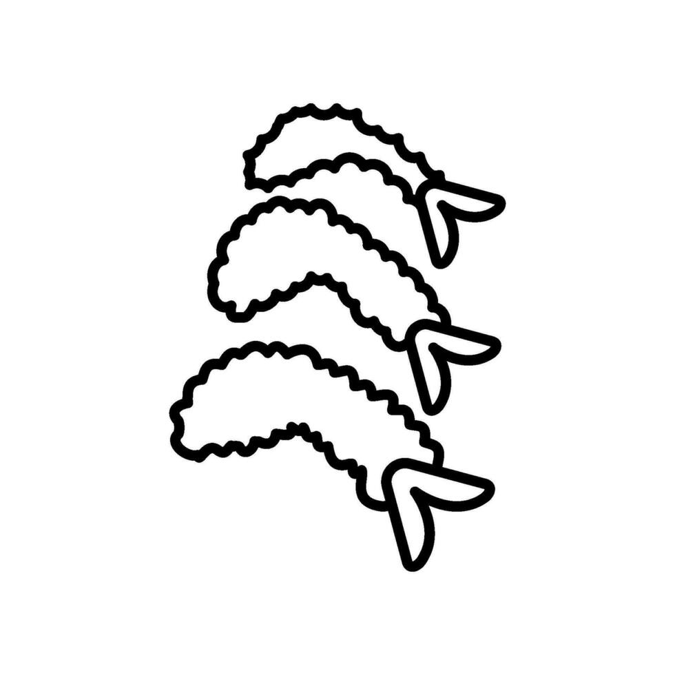 crevette croustillant icône vecteur conception modèles
