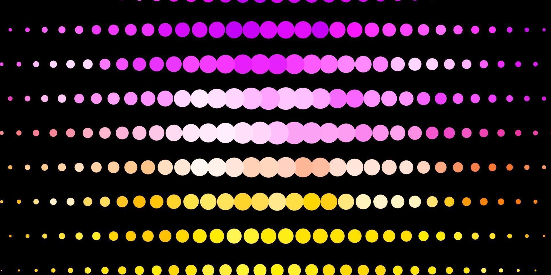 Disposition de vecteur rose foncé, jaune avec des formes de cercle.
