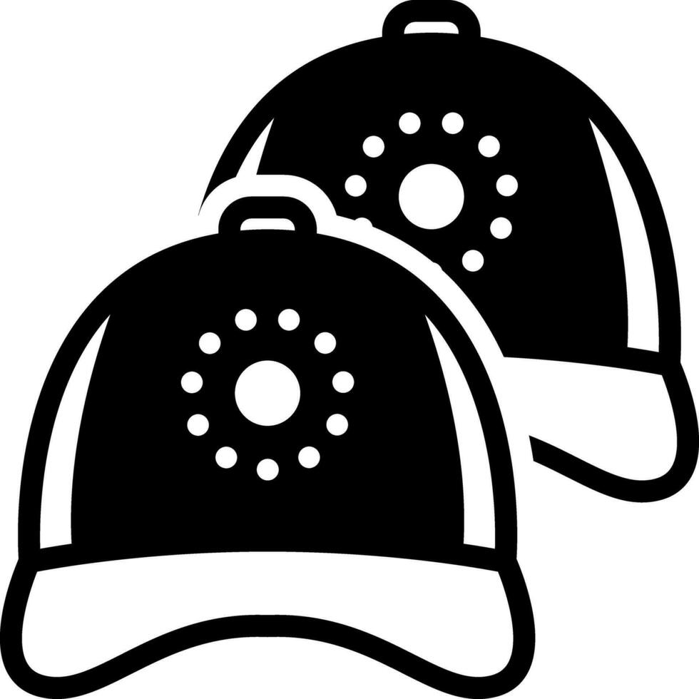 solide icône pour casquettes vecteur
