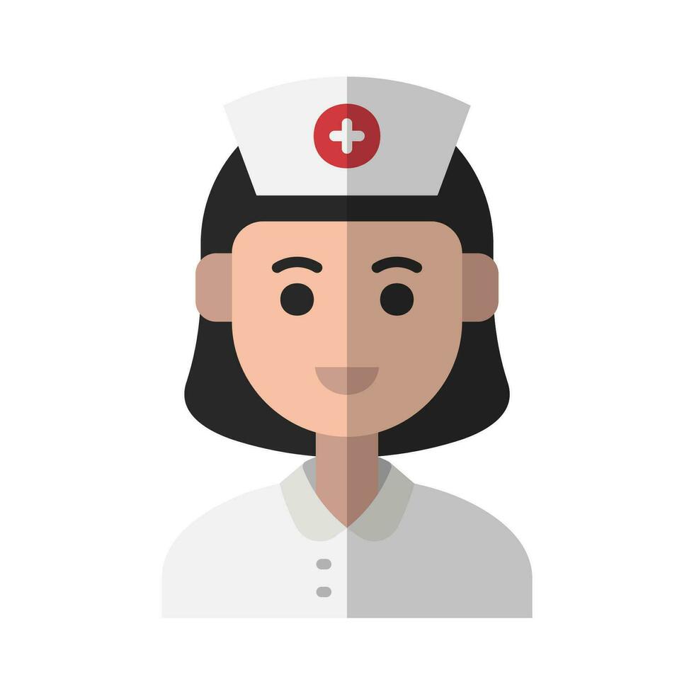 infirmière avatar vecteur ilustration