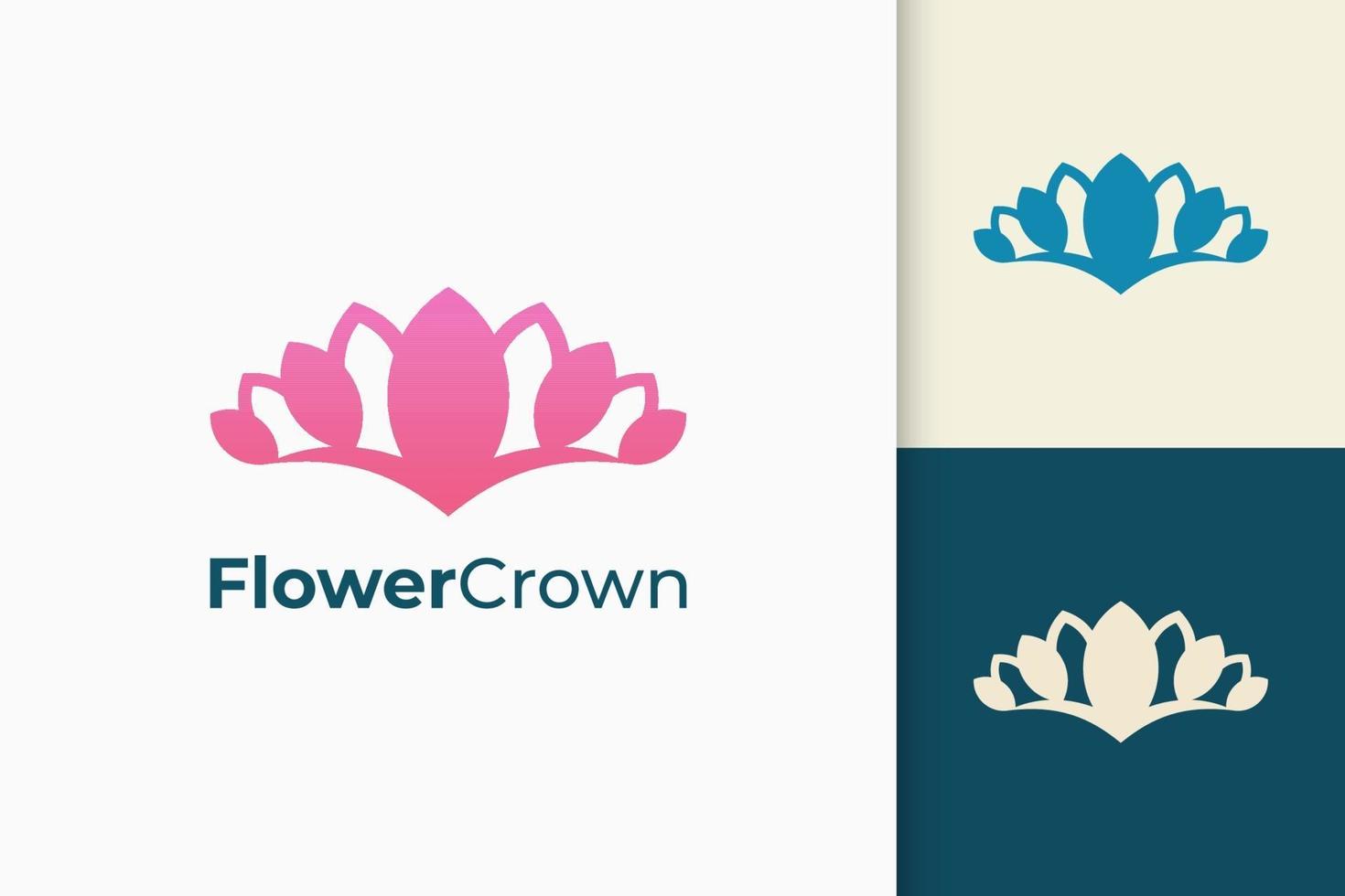 logo fleur ou nature dans le luxe et élégant pour la beauté ou les cosmétiques vecteur