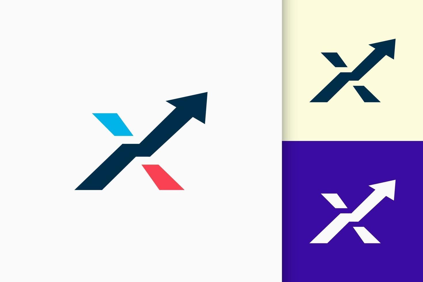 le logo moderne initial représente la technologie ou le logiciel en forme de lettre x vecteur