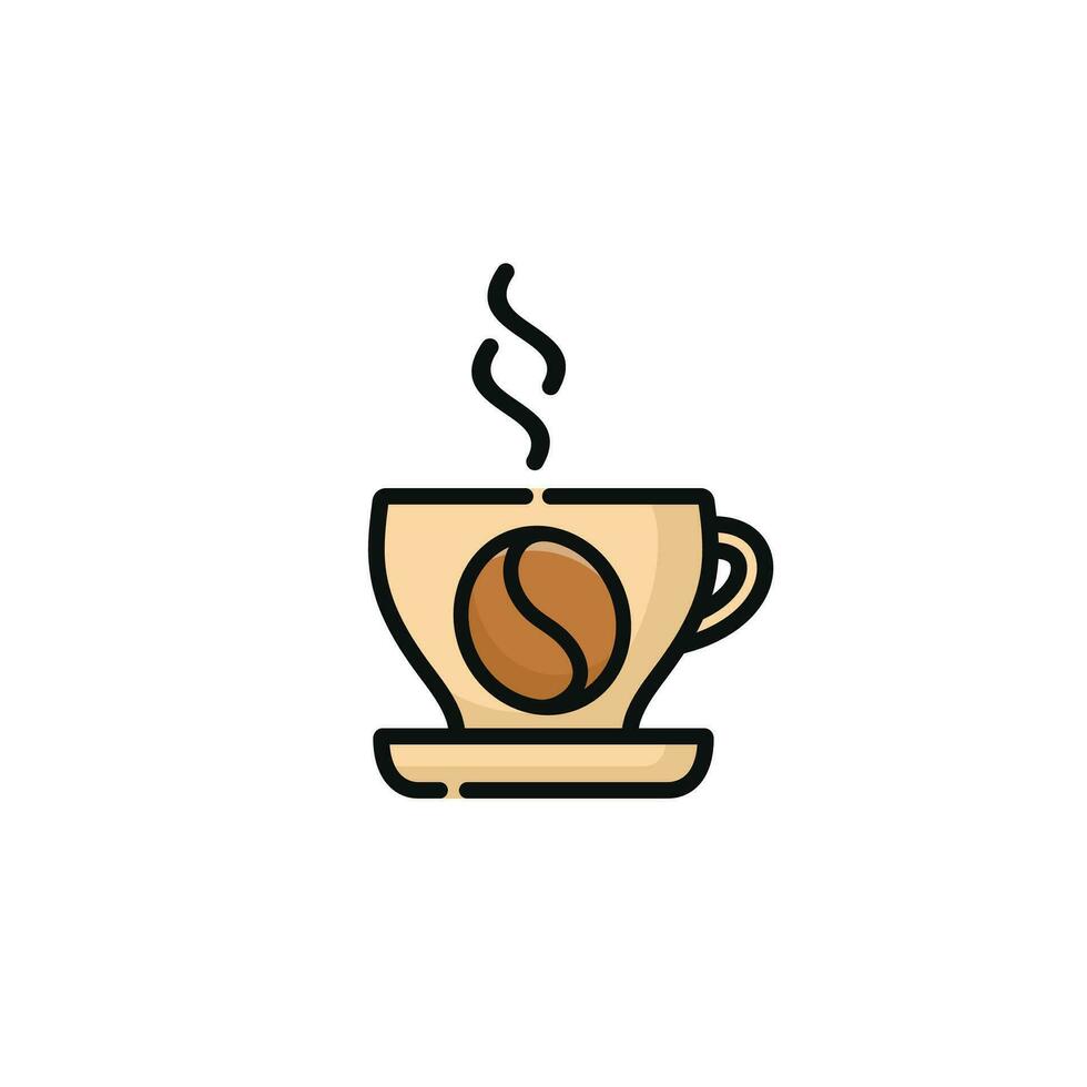 café tasse vecteur illustration isolé sur blanc Contexte. café tasse icône