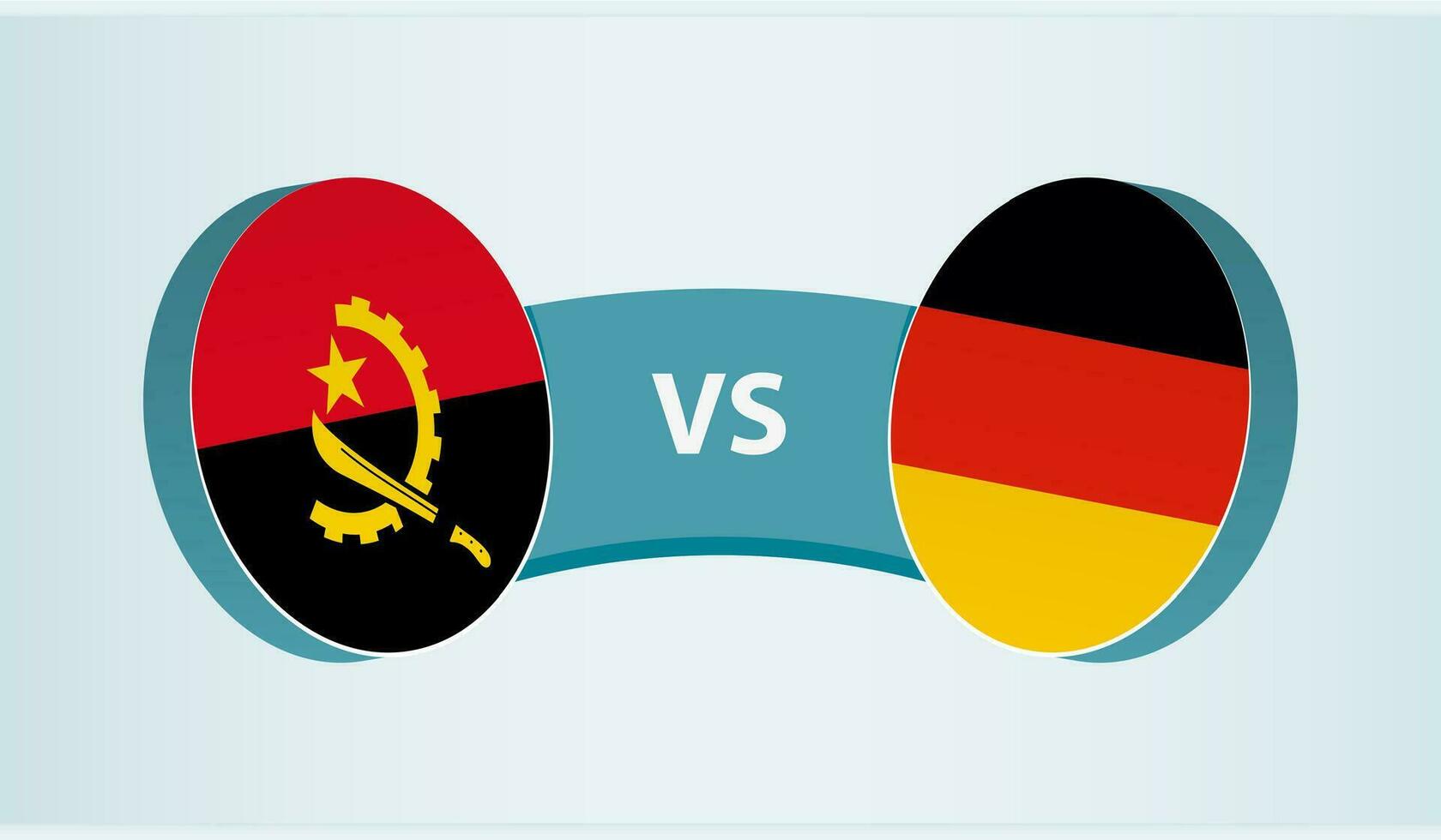 angola contre Allemagne, équipe des sports compétition concept. vecteur