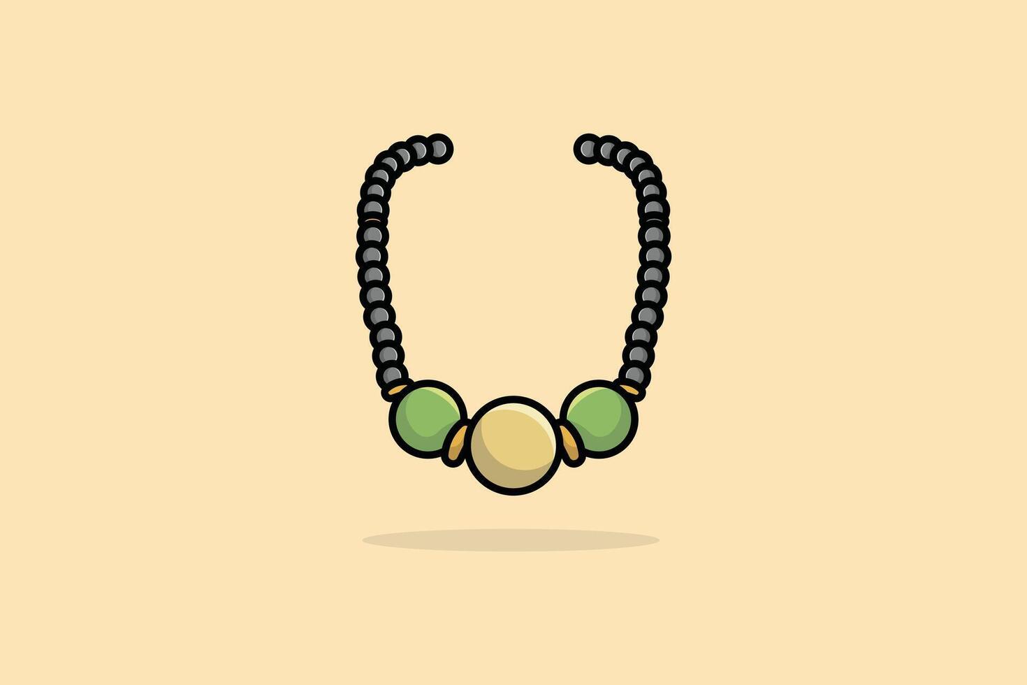 femelle mode élégant perles Collier vecteur illustration. beauté mode objets icône concept. élégant et décontractée branché Collier vecteur conception.