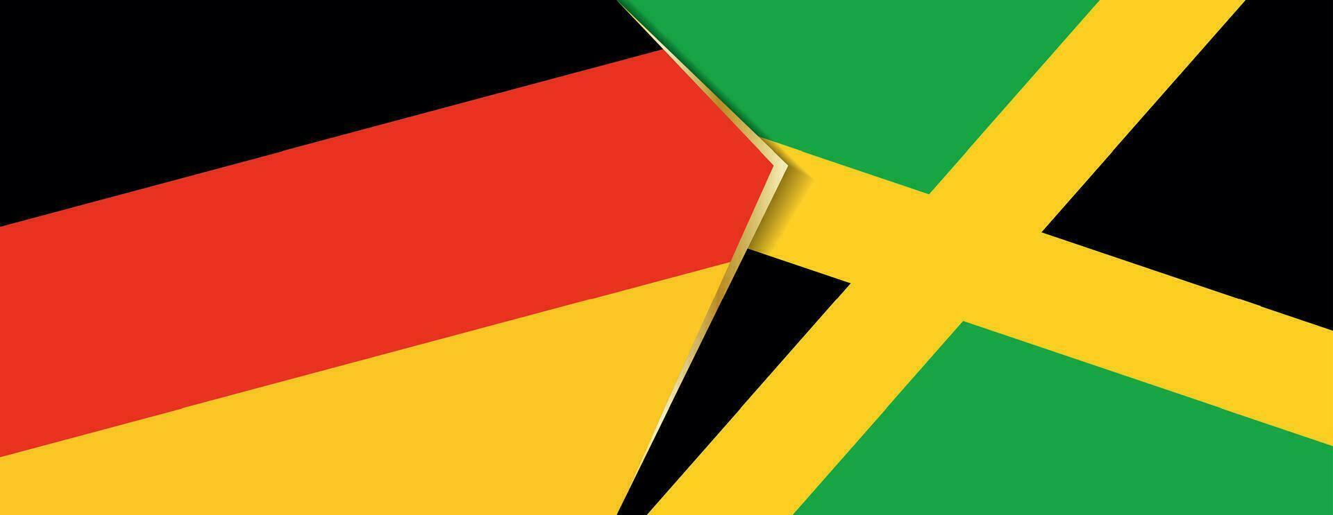 Allemagne et Jamaïque drapeaux, deux vecteur drapeaux.