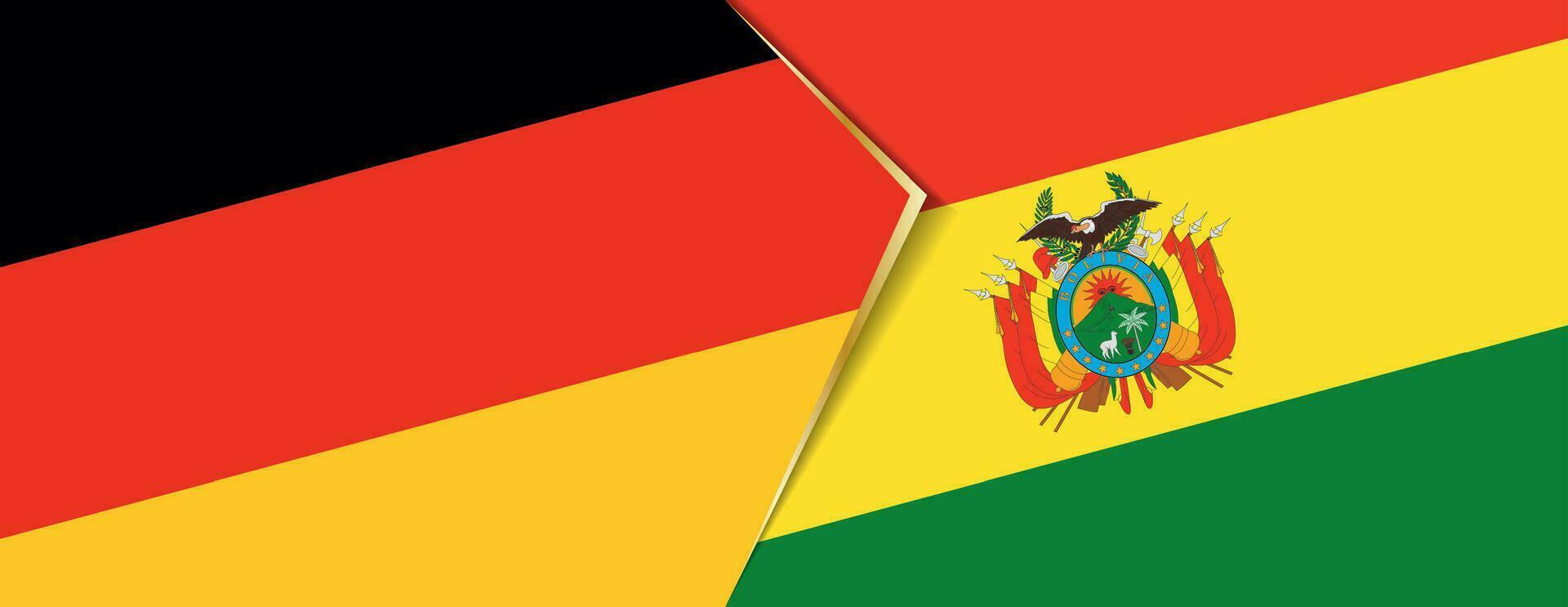 Allemagne et Bolivie drapeaux, deux vecteur drapeaux.