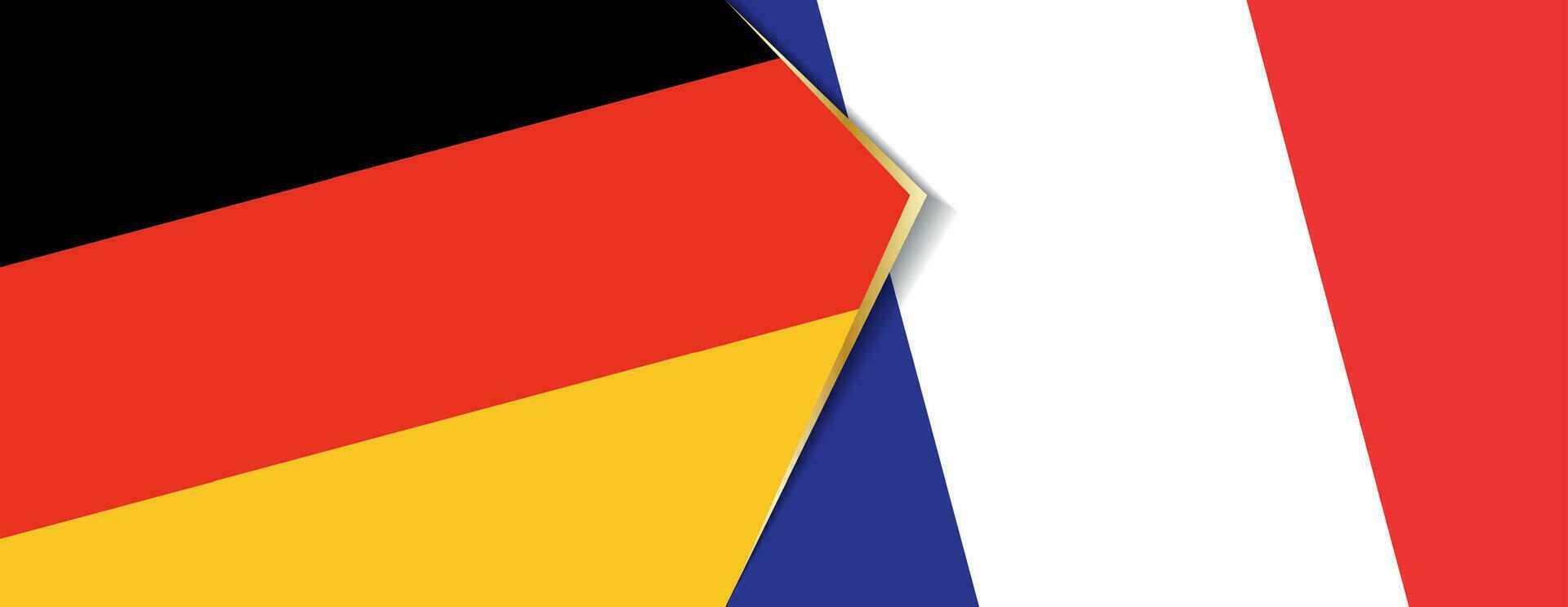 Allemagne et France drapeaux, deux vecteur drapeaux