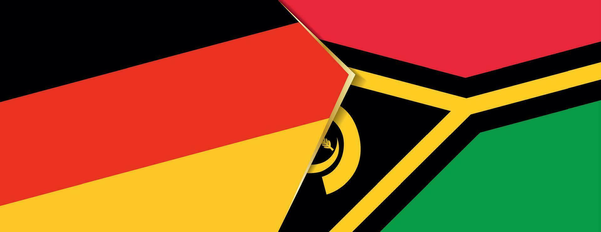 Allemagne et Vanuatu drapeaux, deux vecteur drapeaux.