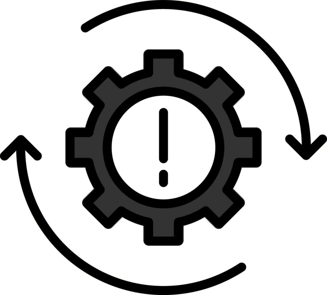 processus inefficacités vecteur icône conception
