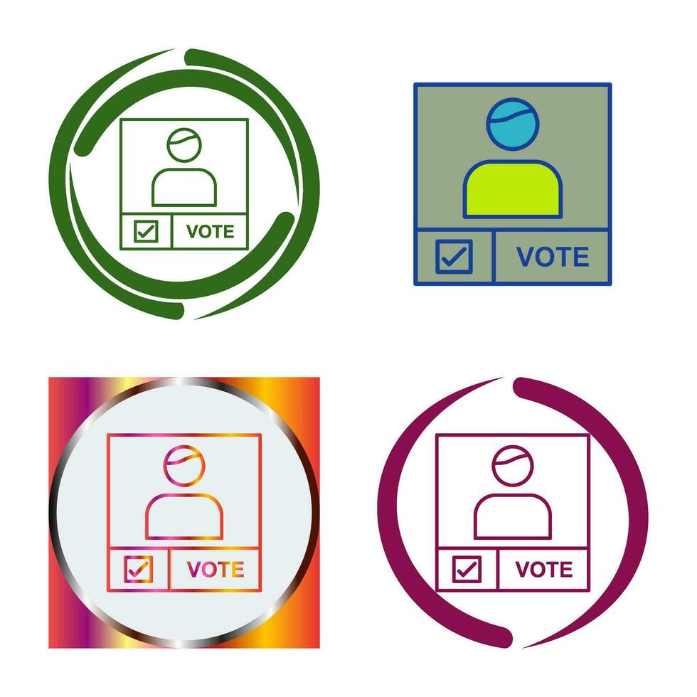 icône de vecteur de bannière de candidat