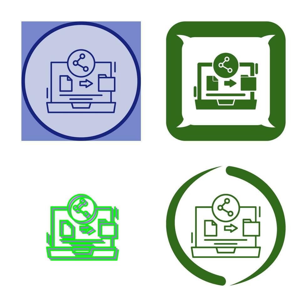 icône de vecteur de partage de fichiers