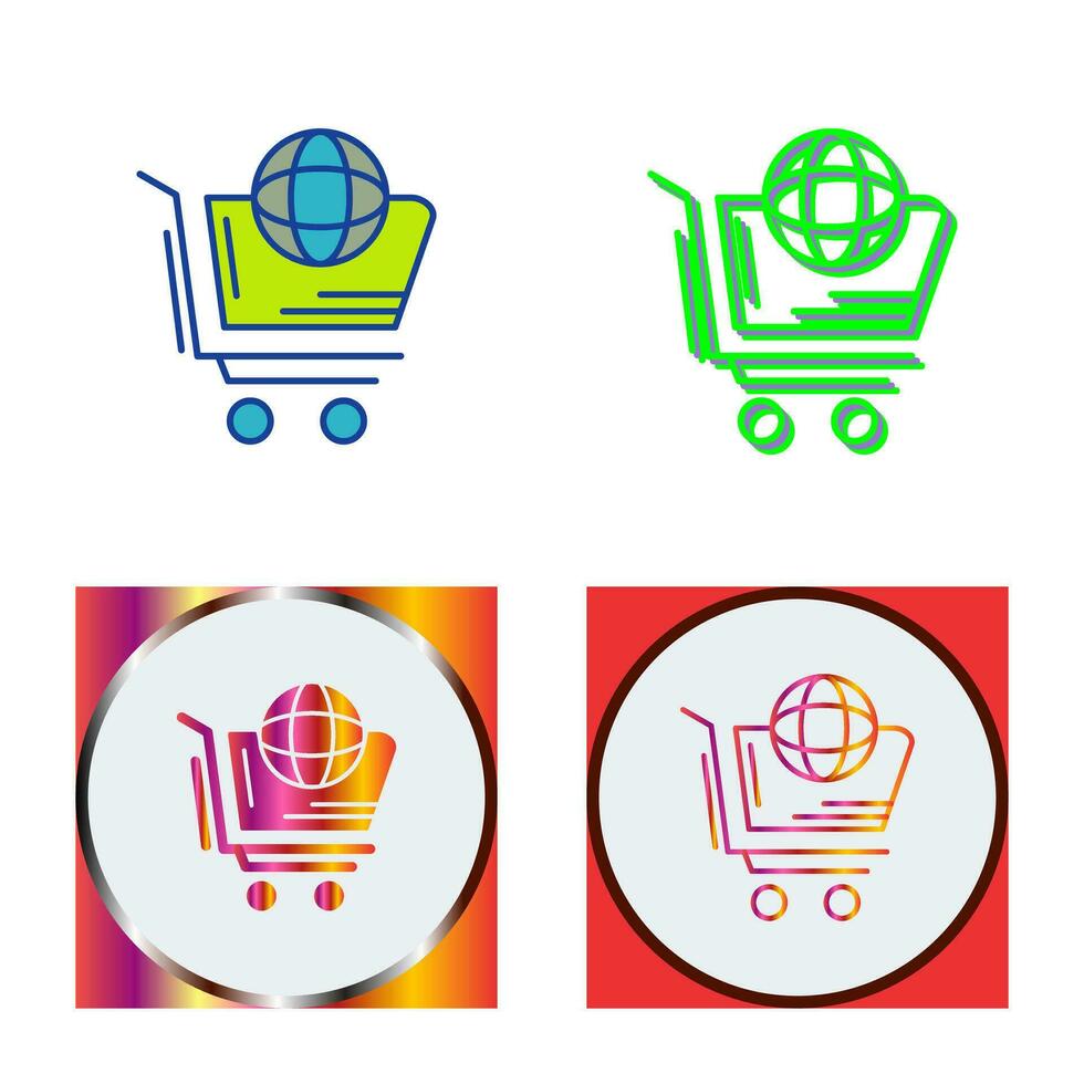 icône de vecteur de shopping monde