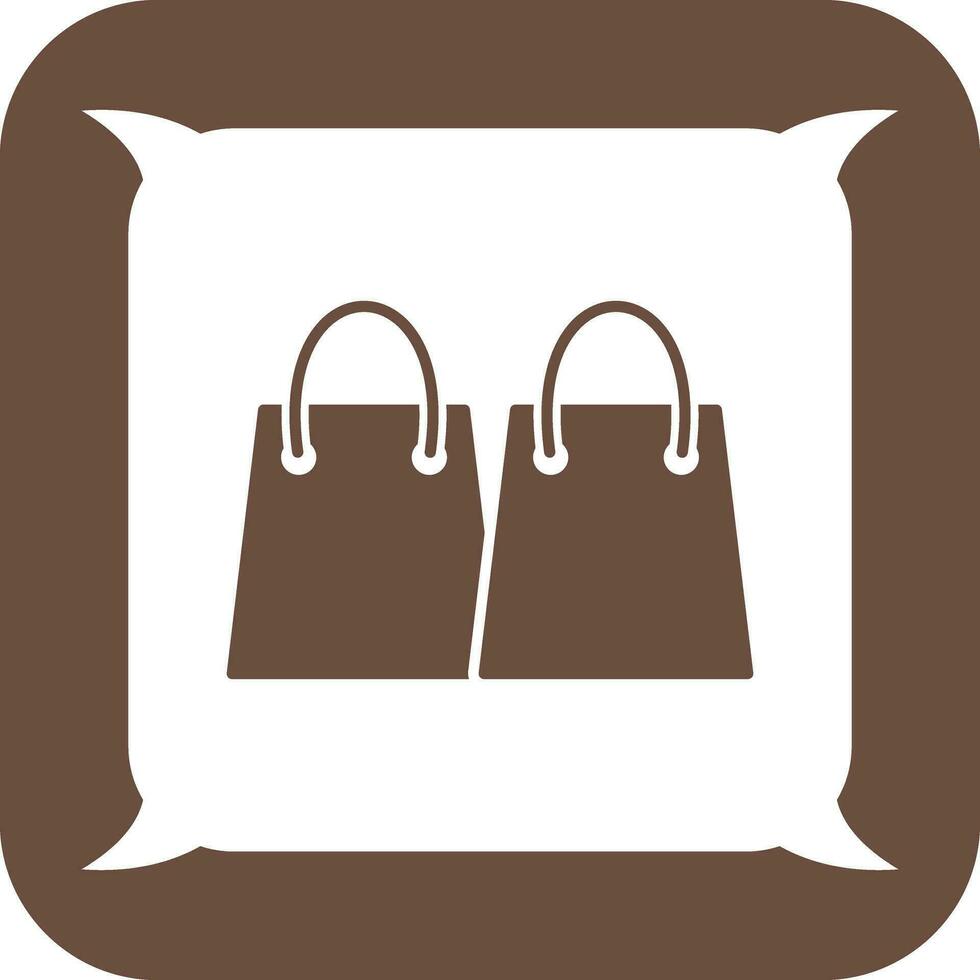 icône de vecteur de sacs à provisions unique