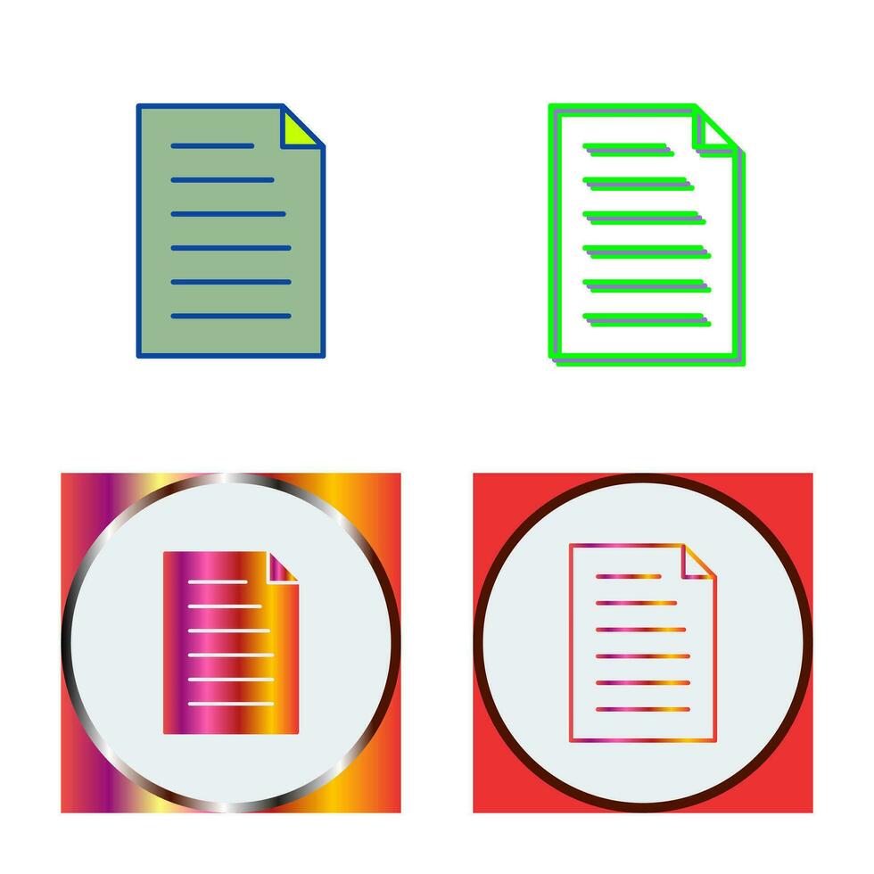 icône de vecteur de document unique