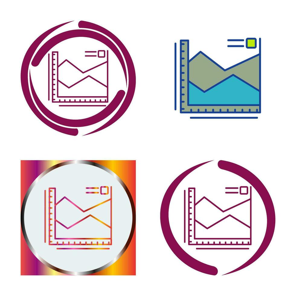 icône de vecteur de graphique spline