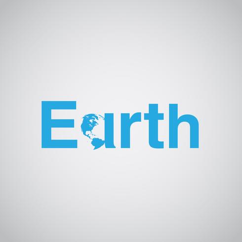 Le texte &#39;Terre&#39; inclut la terre, illustration vectorielle vecteur