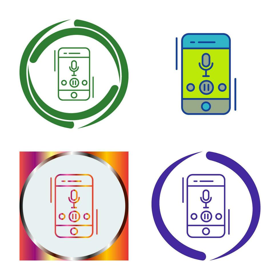 icône de vecteur d'enregistrement vocal