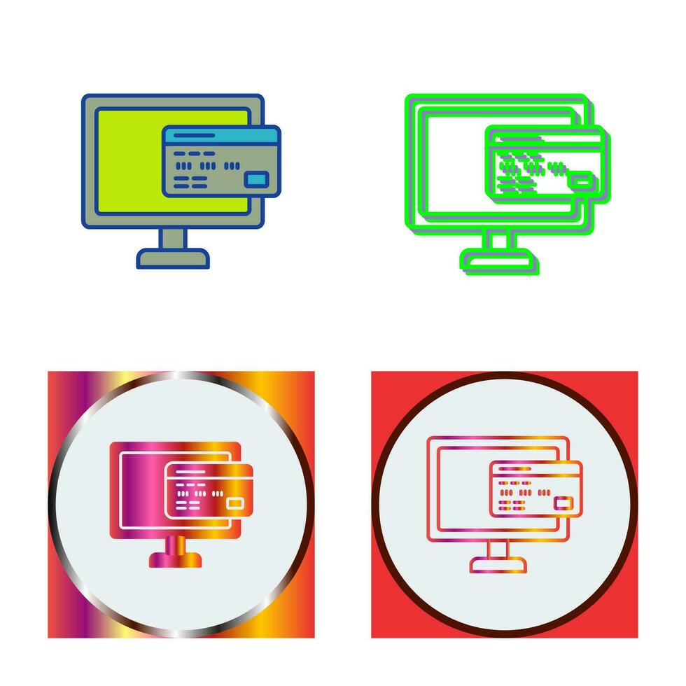 icône de vecteur de paiement en ligne