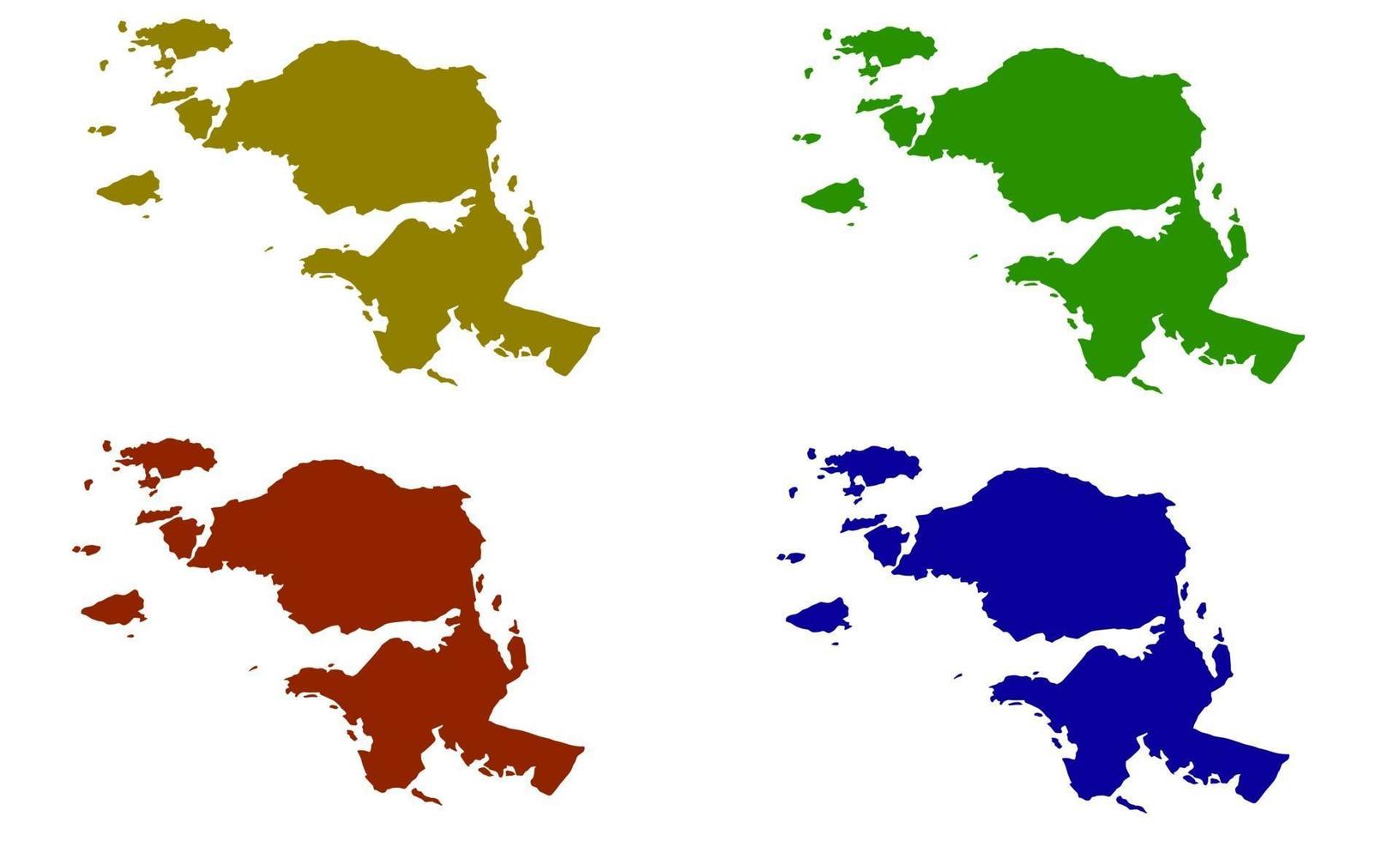 Carte silhouette de la province de Papouasie occidentale en Indonésie vecteur