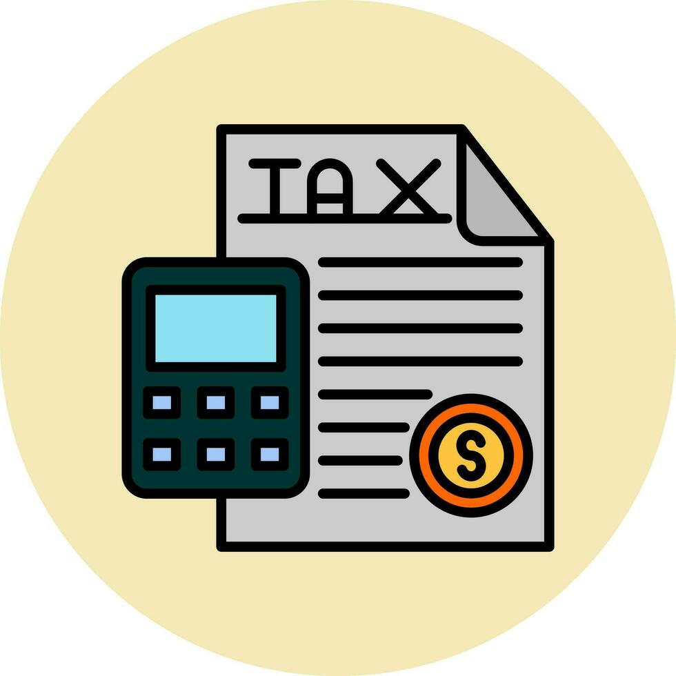 les taxes vecteur icône