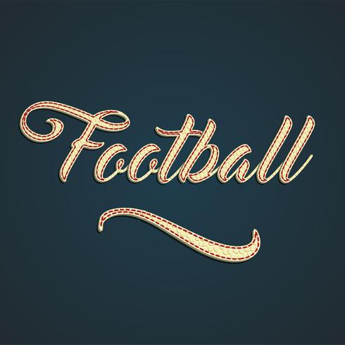 Signe de cuir «Football», illustration vectorielle vecteur