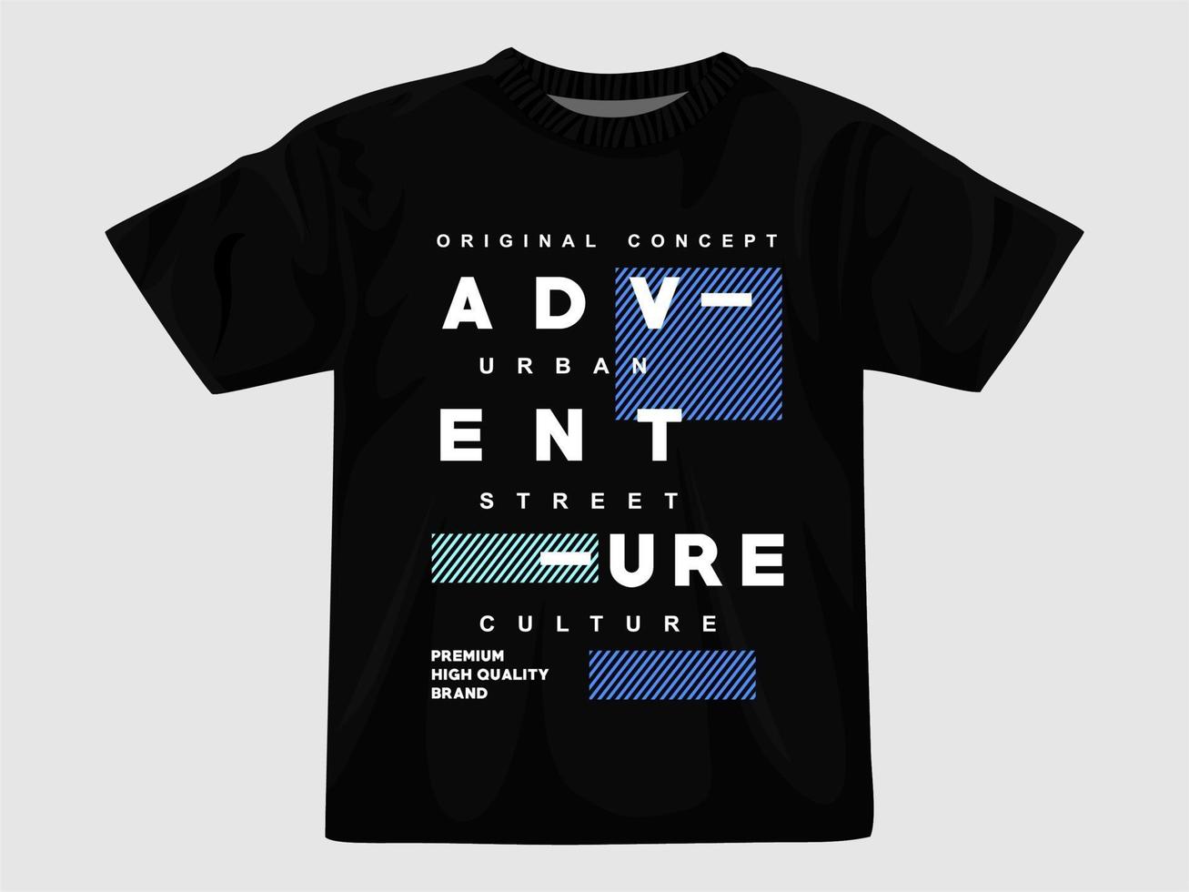 t-shirt typographie aventure ... vecteur
