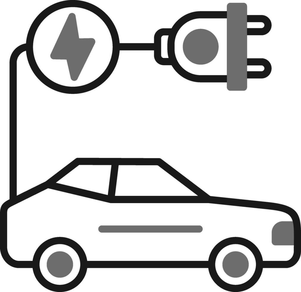 icône de vecteur de voiture électrique