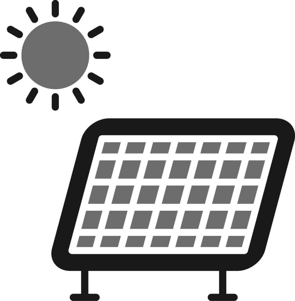 icône de vecteur de panneau solaire