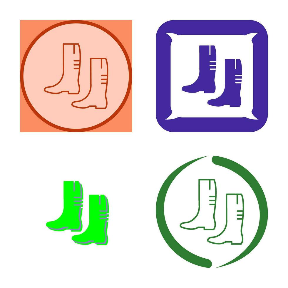 icône de vecteur de bottes de jardinage