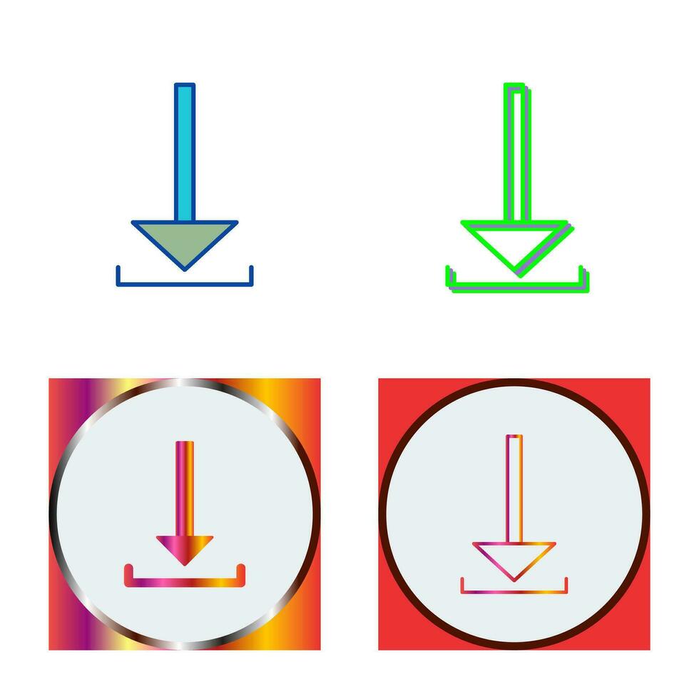 icône de vecteur de téléchargement unique