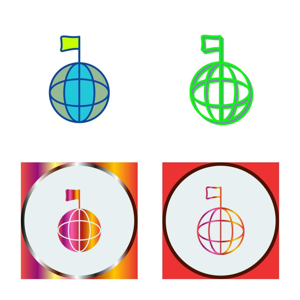 icône de vecteur de signaux mondiaux uniques