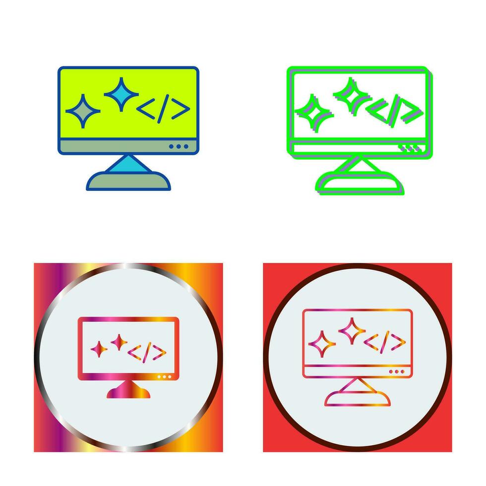 icône de vecteur de code propre unique